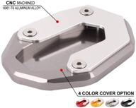 anxin cnc подножка для боковой стойки мотоцикла kickstand extension foot plate pad для ducati scrambler sixty2 800 classic icon urban enduro - титан логотип