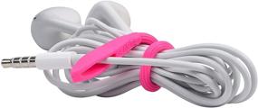 img 2 attached to Nite Ize Gear Tie Cordable: Reusable Rubber Twist Tie for Cord Management - Neon Pink 4 Pack (Made in USA)