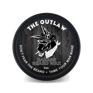 badass beard care beard wax for men - the outlaw scent, 2 oz - enhances beard density, softens hair for a more attractive look logo