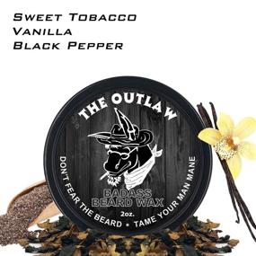 img 3 attached to Badass Beard Care Beard Wax For Men - The Outlaw Scent, 2 oz - Enhances Beard Density, Softens Hair for a More Attractive Look