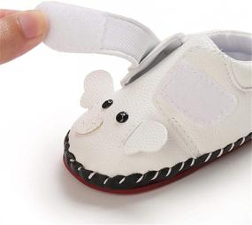 img 1 attached to Anti Slip Leather Sneakers Cartoon Moccasins