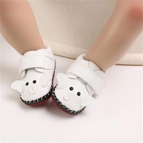 img 3 attached to Anti Slip Leather Sneakers Cartoon Moccasins