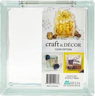 mulia tile & glass 8x8x3 clear craft glass block: durable and versatile design for creative projects logo