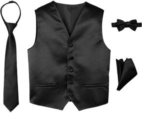 img 4 attached to Stylish Spring Notion 4 Piece Tuxedo Emerald Boys' Clothing: Dress Your Little Gentleman in Elegance