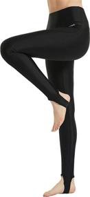 img 2 attached to 🩱 Stay Stylish and Protected: Ubestyle UPF 50+ High Waist Women's Leggings Swimming Tights