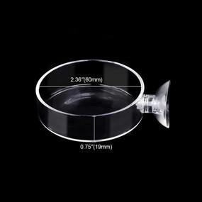 img 3 attached to 🐠 Round Clear Dishes Tray for Aquarium Shrimp Feeder Dish with Suction Glass Fish Tank Feeding Bowls - WEAVERBIRD