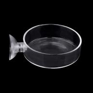 🐠 round clear dishes tray for aquarium shrimp feeder dish with suction glass fish tank feeding bowls - weaverbird logo