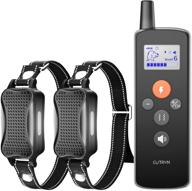 🐶 premium 2-dog remote training collar: rechargeable, 3 modes – beep, vibration, 9 shock levels – for large, medium, small dogs (10-120 lbs) logo