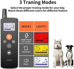 img 3 attached to 🐶 Premium 2-Dog Remote Training Collar: Rechargeable, 3 Modes – Beep, Vibration, 9 Shock Levels – For Large, Medium, Small Dogs (10-120 lbs)