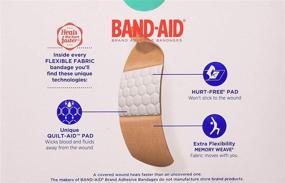 img 3 attached to Band Aid Adhesive Bandages Flexible Fabric Sports & Fitness