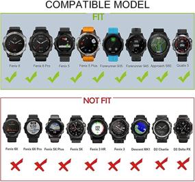 img 2 attached to 🌟 Премиум качество Cиликоновый Ремешок OVERSTEP для часов Garmin Fenix 5 - 22мм Быстрая Замена Ремня на Руку