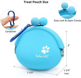 img 3 attached to 🐶 Set of 2 Select4U Silicone Dog Treat Pouches – Reusable Training Pouch for Small Dogs, Snacks, Coins, Keys – Includes Waist Carabiner