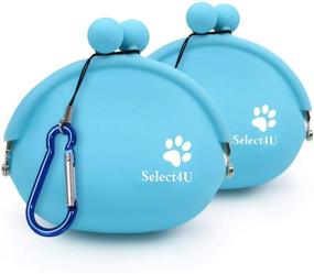 img 4 attached to 🐶 Set of 2 Select4U Silicone Dog Treat Pouches – Reusable Training Pouch for Small Dogs, Snacks, Coins, Keys – Includes Waist Carabiner