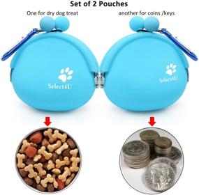 img 1 attached to 🐶 Set of 2 Select4U Silicone Dog Treat Pouches – Reusable Training Pouch for Small Dogs, Snacks, Coins, Keys – Includes Waist Carabiner