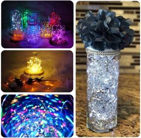 img 2 attached to 🌟 Colorful LED Fairy String Lights: 16 Pack, Battery Powered with Included Batteries - Perfect for DIY Wedding Decor, Gifts, Christmas and Party Decoration - Waterproof Firefly Lights in Jars