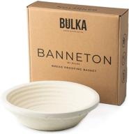 🍞 bulka banneton bread proofing basket brotform spruce wood pulp 9 inch groove - non-stick round dough proving bowl boule container for sourdough artisan loaves, made in germany - ideal for bread making and perfect loaf formation. logo