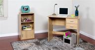 🖥️ onespace oak writing desk with side drawers for modern office organization логотип