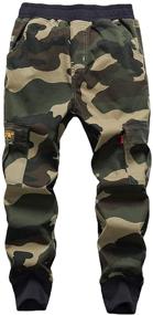 img 4 attached to 👖 LOKTARC Boys' Cargo Pants - Ultimate Comfort with Drawstring Jogger Style