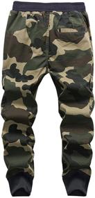 img 3 attached to 👖 LOKTARC Boys' Cargo Pants - Ultimate Comfort with Drawstring Jogger Style