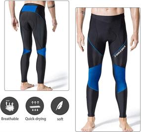 img 2 attached to 🚴 FEIXIANG Men's Cycling Pants, 3D Padded Long Compression Tights for Biking, MTB Legging Trousers for Road Bicycle and Mountain Riding