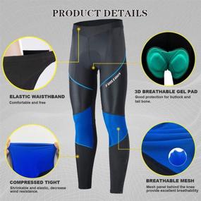 img 1 attached to 🚴 FEIXIANG Men's Cycling Pants, 3D Padded Long Compression Tights for Biking, MTB Legging Trousers for Road Bicycle and Mountain Riding