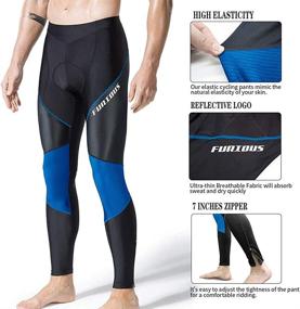 img 3 attached to 🚴 FEIXIANG Men's Cycling Pants, 3D Padded Long Compression Tights for Biking, MTB Legging Trousers for Road Bicycle and Mountain Riding