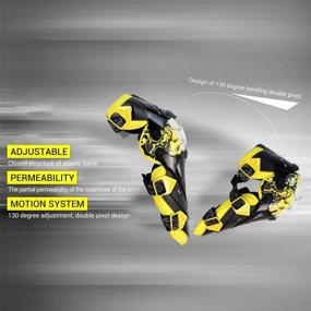 img 3 attached to 🏍️ Yellow Moto/ATV/BMX Racing Knee Guards by SCOYCO - Rotatable Bionic Design for Enhanced Collision Avoidance and Crashproof Protection