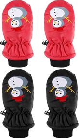 img 4 attached to 🧤 SATINIOR Toddler Windproof Mittens: Stylish Gloves for Girls' Accessories