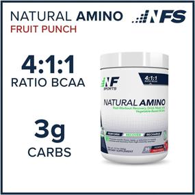 img 3 attached to 🍹 NF Sports Natural Amino - Vegetable-Based BCAA Post-Workout Recovery Drink Mix - Enhances Muscle Tissue Repair - Fruit Punch Flavor - Guaranteed Satisfaction - 30 Servings