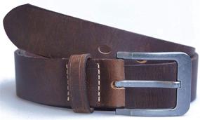 img 1 attached to 👖 Jeereal Leather Casual Jeans Belt - Brown Men's Belt Accessories