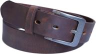 👖 jeereal leather casual jeans belt - brown men's belt accessories logo