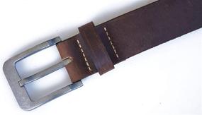 img 2 attached to 👖 Jeereal Leather Casual Jeans Belt - Brown Men's Belt Accessories