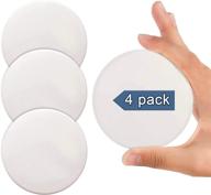 🚪 pack of 4 larger 3.15" silicone door stopper wall protectors with self-adhesive 3m sticker - efficient wall protection for door handles logo
