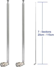 img 3 attached to 📻 Антенна сканера радиоприемника полиции Bingfu - 2 штуки телескопические антенны BNC для ручного CB-радио Uniden Whistler