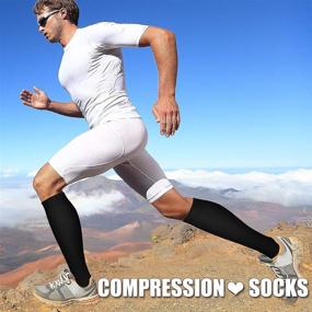 img 1 attached to 🧦 3 Pack Medical Compression Socks for Women and Men - Improve Circulation - Best for Running, Nursing, and Athletic Sports