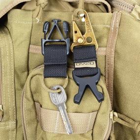 img 2 attached to 🔐 DYZD Tactical Gear Keychain Clip: Secure Outdoor Key Holder with Quick Release Buckle - 2PCS