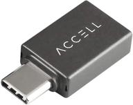 🔌 high-speed usb-c to usb-a 3.1 gen2 adapter - accell nano for 10gbps data transfer, compatible with ms windows, macos, chromeos, android smartphones, and more usb-c enabled devices logo