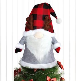 img 4 attached to 🎅 Baodlon Gnome Christmas Tree Topper, 27.5 Inch Large Santa Tree Topper, Swedish Tomte Xmas Tree Ornament, Scandinavian Decor, Holiday Winter Wonderland, New Year Home Decoration