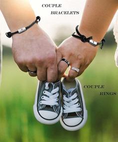 img 2 attached to HQFJW Stainless Friendship Bracelets Color_Black Boys' Jewelry