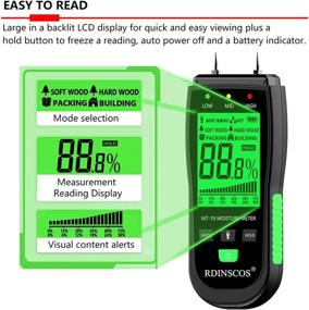 img 3 attached to Wood Moisture Meter - Firewood & Drywall Tester | Professional Lumber, Tobacco, & Concrete Floors Detector | Carpet & Ceiling Building Material Hardwood Moisture Content Meter | Logs Moisture Measurement