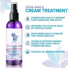 img 3 attached to 💅 Diva Stuff Nail Cream Treatment - Strengthen & Nourish Cuticles, Preventing Chips, Cracks & Splits - USA Made with Safe Ingredients - Blue Bubblegum Scent - 2 fl oz