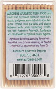 img 3 attached to 🪥 Auromere Ayurvedic Neem Toothpicks - Birchwood, Vegan, Natural, Non-GMO (100 Count), 2 Pack