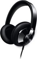 🎧 philips audio shp6000/10 hi-fi stereo over ear headphones - black, semi-open acoustics, 40mm drivers, sound isolation, full cushioned headband logo