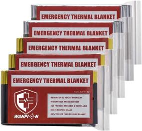 img 4 attached to 🏅 Waterproof Emergency Survival Blankets for Marathons: Occupational Health & Safety Products