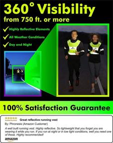 img 3 attached to 🏃 Stay Safe with our Reflective Vest Running Gear - Ultralight & Comfy - Large Pocket & Adjustable Waist - 6 Sizes for Running, Cycling, Walking - Includes 2 Reflective Bands & Bag!