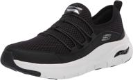 👟 skechers arch fit women's black shoes: enhanced support & athletic performance for women logo