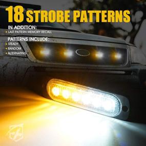 img 2 attached to Xprite Amber/White 6 LED Emergency Strobe Lights Kit - Enhanced Safety for Off-Road Vehicles, ATV Trucks, Cars - 4Pcs