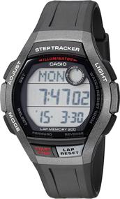 img 3 attached to 💼 Casio Men's Step Tracker WS-2000H-1AVCF: Stainless Steel Quartz Sport Watch with Resin Strap, Black - 23% off!