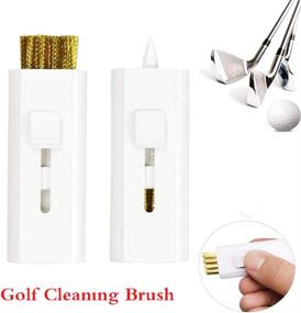 img 3 attached to 🏌️ Convenient 4-Pack Pocket Retractable Golf Club Cleaning Brush Tool - Wire Brush Club Groove Double Side Cleaner, Perfect Gift for Golfing Friends