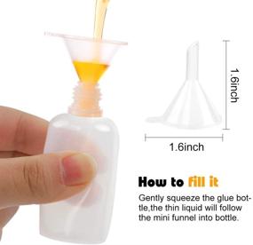 img 2 attached to 🖌️ DEPEPE 30pcs Needle Applicator Tip Bottles - 1oz 30ml Translucent Glue Bottles with 5 Plastic Funnels: Perfect for DIY Quilling Craft and Acrylic Painting Projects